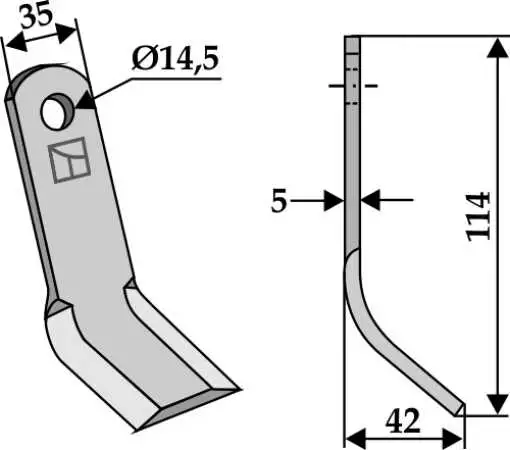 Y-Messer 114x35mm